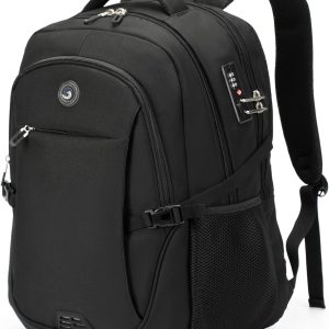 SHRRADOO Anti Theft Laptop Backpack Travel Backpacks with usb Charging Port for Women Men High School College Backpack Computer Bag Fits 17 Inch Laptop,Grey