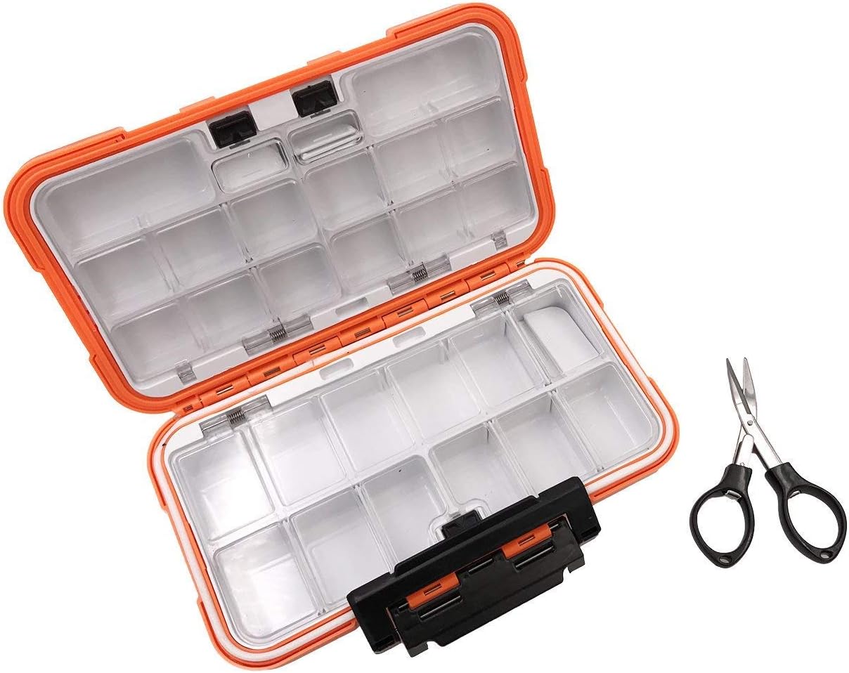 Waterproof Fishing Lure Box Spoon Hooks Baits Storage Tackle Box Containers for Casting Fishing Fly Fishing,Large/Medium/Small Lure Case